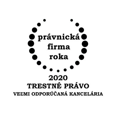 Právnická firma roka 2020 - Trestné právo